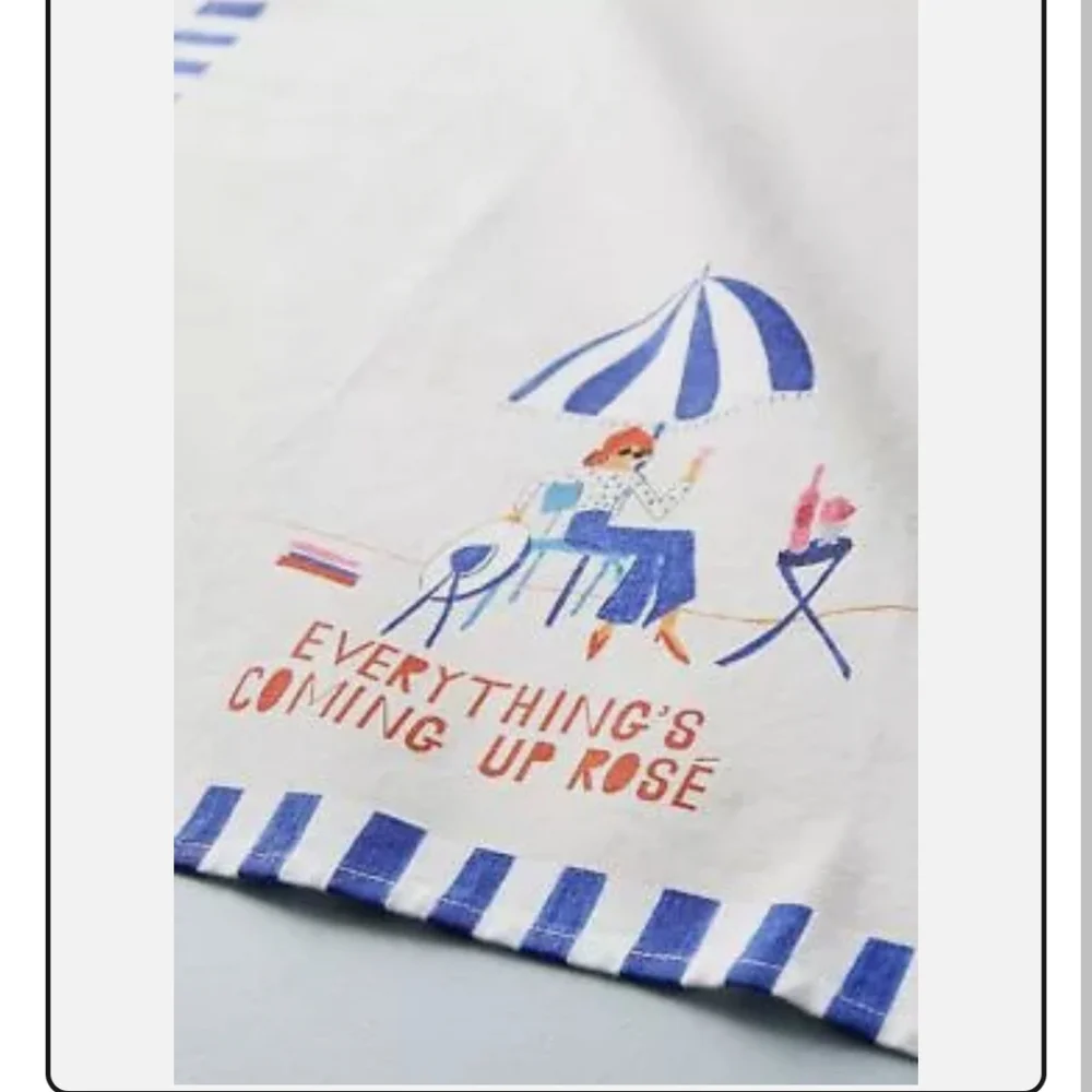 NWT Anthropologie x Mr Boddingtons Everything's Coming Up Rosè Dish Towel